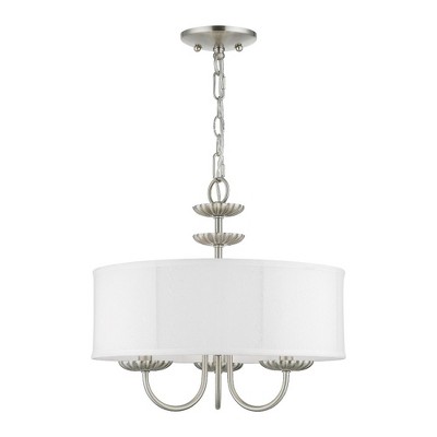 Livex Lighting Brookdale 3 - Light Pendant in  Brushed Nickel