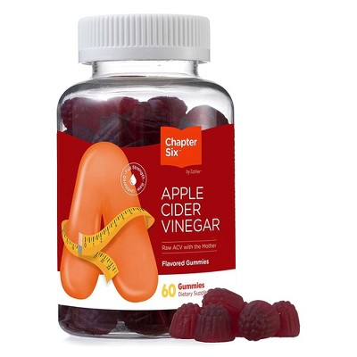 Zahler Chapter Six Apple Cider Vinegar Gummies, Contains ACV & Ginger Root,  Supports Digestive & Overall Health, Kosher Dietary Supplement - 60 Count
