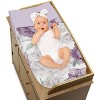 Sweet Jojo Designs Girl Changing Pad Cover Peony Floral Garden Purple and Ivory - 2 of 4