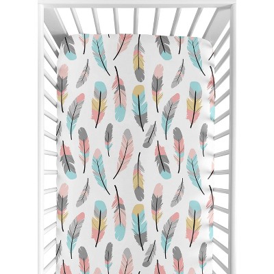 Image of Sweet Jojo Designs Feather Fitted Crib Sheet