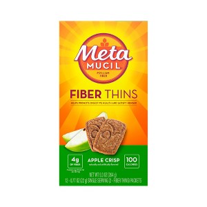 Metamucil Fiber Thins Chewable Fiber Wafers, Apple MultiGrain Flavor, 1 Pack, 24 Count - 1 of 4