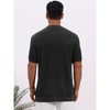 INSPIRE CHIC Men's Waffle Texture Short Sleeve Crew Neck Solid Casual Knitted T-Shirts - 3 of 4
