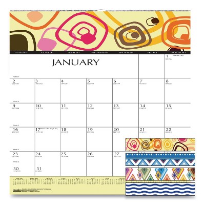 House of Doolittle 100% Recycled Geometric Wall Calendar 12 x 12 2022 3491