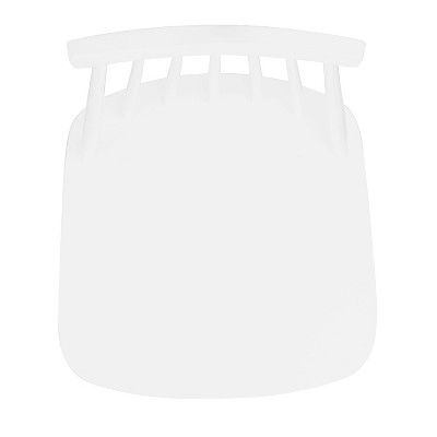 White Rubberwood Spindle Back Counter Stools, Set of 2