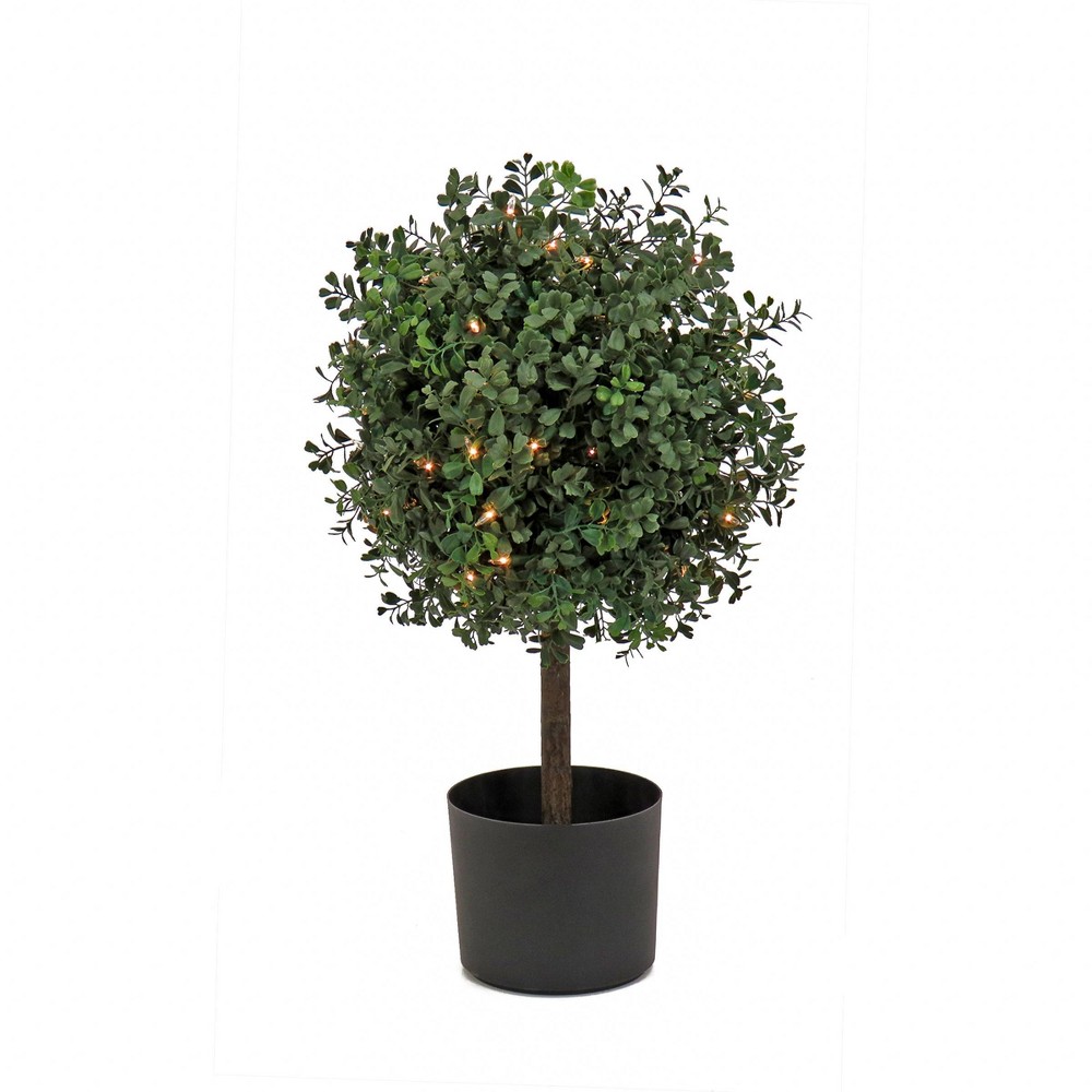 Photos - Other interior and decor National Tree Company 24" Pre-Lit Boxwood Single Ball Topiary in Nursery P 