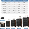 NAYSAYE Bag and Luggage Sets 6 Piece Luggage Set with Expandable Hardshell and TSA Lock for Business Travel, Black Brown, 18.5"*12"*30" - 3 of 4