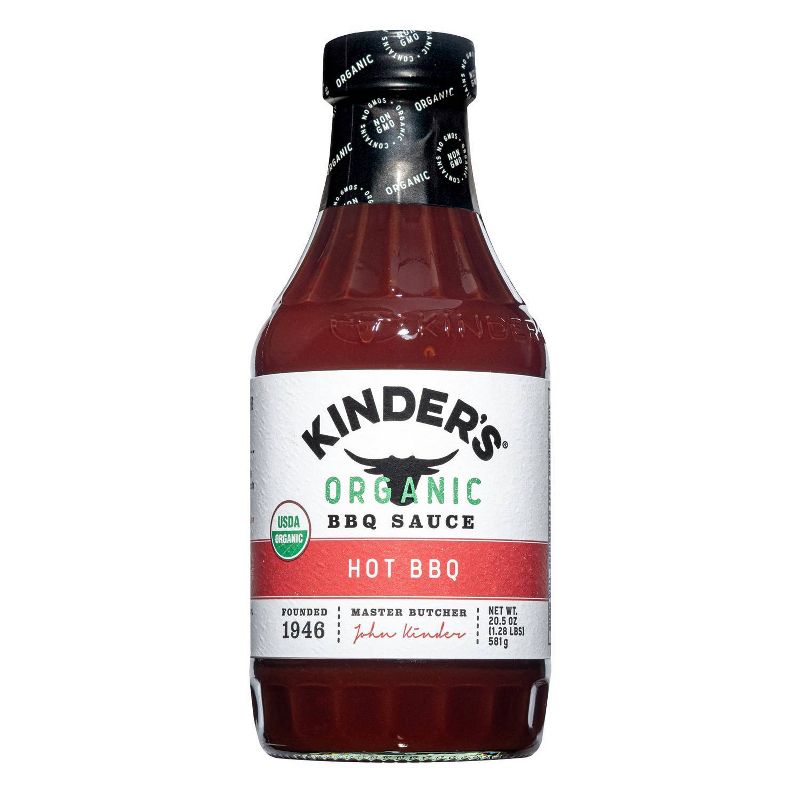 Kinder's Organic Hot BBQ Sauce - 20.5oz, 1 of 4