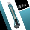 MotoProducts 600 Bulk 6" Box Cutters Turquoise with Snap-Off Blades and Safety Locks - 4 of 4