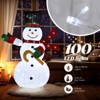 SEVOBAL 4ft Pop-Up Snowman, Large Christmas Holiday Decoration for Outdoor Lawn Yard Xmas Decor, White, 38.58"*24.8"*48" - 4 of 4