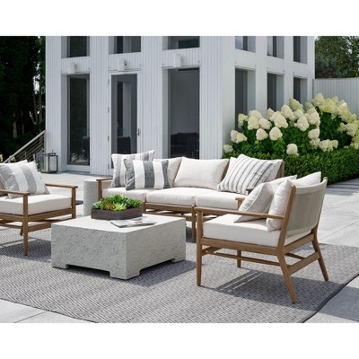 Graphite and Ivory Diamond 10' x 14' Indoor/Outdoor Rug
