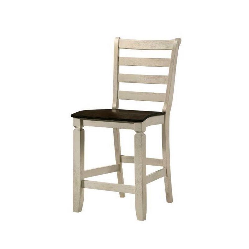 18&#34; Tasnim Accent Chair Oak/Antique White Finish - Acme Furniture, 4 of 5