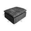 Airsurfer Compact Charcoal Gray Ottoman Versatile Comfort Storage Ottoman Footrest for Living Room Relaxation - 2 of 4