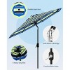 9FT Outdoor Patio Umbrella, 8-Rib Steel Frame with Smooth Crank & Tilt, UV-Blocking Waterproof Canopy for Tables & Poolside - 3 of 4