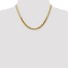 Black Bow Jewelry 5mm 10k Yellow Gold Solid Herringbone Chain Necklace - 2 of 4