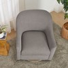 KINWELL 30" Wide Nursery Swivel Glider Chair Upholstered Armchair - 4 of 4