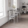 3-Piece Farmhouse Dining Table Set for 2 with Wood Tabletop and PU Upholstered Chairs, Kitchen Table and Chairs for Living Room and Dining Room - 2 of 4