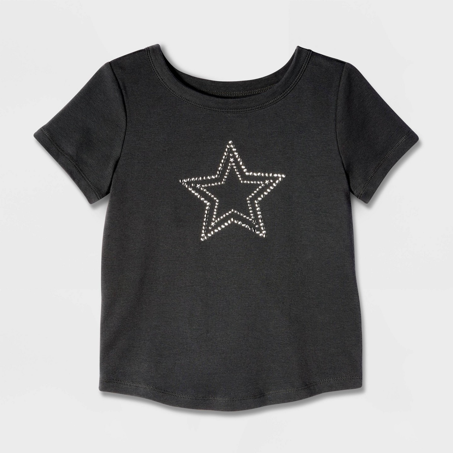 Футболка Cat & Jack Short Sleeve Fitted Embroidered 'Butterfly' Graphic T-Shirt для девочек, цвет: Угольный — фото 2