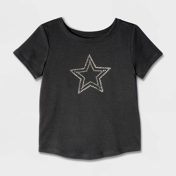 Playera de manga corta ajustada con estampado de tachuelas para niña - Cat & Jack™ 2