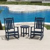 WestinTrends 3 Piece Outdoor Porch Rocking Chairs with Round Side Table Set - 2 of 4