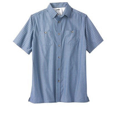 KingSize Men's Big & Tall Striped Short-Sleeve Sport Shirt