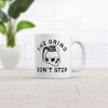 Crazy Dog T-Shirts The Grind Dont Stop Mug Funny Scary Halloween Coffee Pot Skull Joke Cup-11oz - 2 of 4