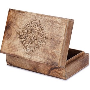 Hand Carved Wooden Keepsake Box, Elegant Vintage Memory Storage Box for Jewelry and Valuables, Gift for All Occasions - 1 of 4