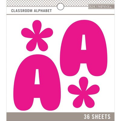 K&Company 36 sheets Classroom Alphabet - Pink