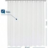 Wide Fabric Shower Curtain Waffle Weave 96x72 Inches Hotel Luxury Spa Bathroom Curtain White Pique Pattern - 2 of 4