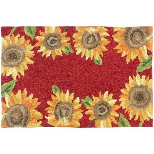 Homefires Sunflower Field Indoor & Outdoor Rug – Vibrant Floral Design, Durable, Fade-Resistant, Perfect for Patio, Porch, or Living Room Decor - 1 of 4