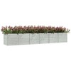 vidaXL Garden Raised Bed Silver Galvanized Steel 63 x 31.5 x 30.3 in - 189" x 31.5" x 30.3" - 3 of 4
