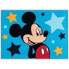 Licensed Disney Mickey Mouse Stars Blue Black Yellow Soft Polyester Digital Printed Easy Care Non-Slip Kids Area Rug, 3x5 - 2 of 4