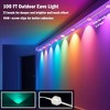 ELJGET 100FT Permanent Outdoor Lights, Smart RGB+IC Outdoor Lights with 72 Scene Modes, 60 LED Eaves Lights for Holidays, Party, Daily - 2 of 4