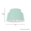 Hunter Fans 11.5" Cranbrook Ceiling Light Mint Finish - Vintage Mid-Century Modern Flush Mount for Low Ceilings - 4 of 4