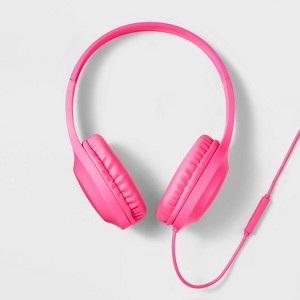 On-Ear Headphones with 4ft-Wired Cable - heyday™ Neon Pink - 1 of 4