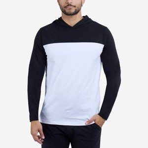 XRAY Mens Long sleeve Colorblock Hooded T-Shirt - 1 of 4