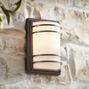 John Timberland Habitat Modern Outdoor Wall Light Fixture Rubbed Bronze 11" Opal Glass Shade for Post Exterior Barn Deck House Porch Yard Posts Patio - image 2 of 4