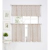 Taylor Rod Pocket Kitchen Tier Window Curtain Set of 2 - Linen - Elrene Home Fashions - 2 of 4