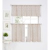 Taylor Rod Pocket Kitchen Tier Window Curtain Set of 2 - Linen - Elrene Home Fashions - image 2 of 4