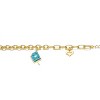 Guili Kids' 14k Gold Plated Charm Bracelet with "Sweet Heart" and Watermelon Charms in Blue, Red, or Pink – Fun and Stylish Look for Any Occasion - 2 of 2