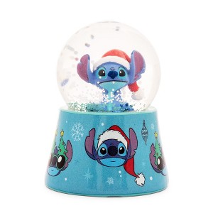 Silver Buffalo Disney Lilo & Stitch Santa Stitch 3-Inch Mini Light-Up Snow Globe - 1 of 4