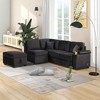 NicBex Modern 84.75" Pull Out Sofa Bed Velvet Convertible Sleeper Sofa with Storage Ottoman for Living Room - 3 of 4