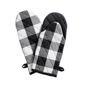 Elrene Farmhouse Living Buffalo Check Oven Mitt Pair - 13" x 6" - Elrene Home Fashions - 1 of 3