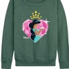 Women's - Disney Princess - Jasmine Heart Lightweight French Terry Wide Neck Long Sleeve Shirt - 2 of 4