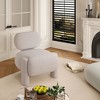GlasFlength Accent Chairs, Ideal for Living Spaces，Book Room, Modern Aesthetic Rounded and Cozy Design, Gray, 26.4"*27.1"*28.5" - 4 of 4