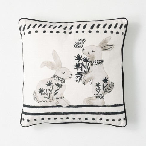 White shop rabbit pillow