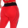 White Mark - Plus Size High-Waist Reflective Piping Fitness Leggings - 4 of 4