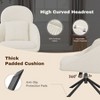 360° Swivel Accent Chair with Adjustable Rocking Function, Corduroy Upholstery & Metal Frame(Beige) - 3 of 4
