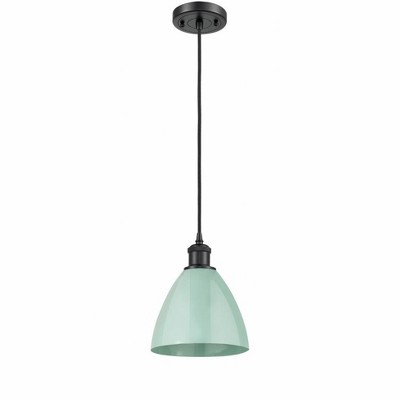 Plymouth Dome - 1 Light Cord Hung Mini Pendant In Industrial Style-11.25 Inches Tall and 7.5 Inches Wide