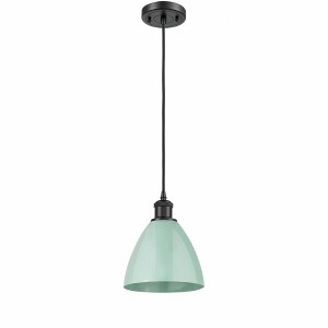 Plymouth Dome - 1 Light Cord Hung Mini Pendant In Industrial Style-11.25 Inches Tall and 7.5 Inches Wide - 1 of 1