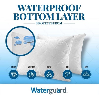 Quilted Comfort Hypoallergenic Cotton Waterproof Standard/Queen Pillow Protector Set of 8 - White